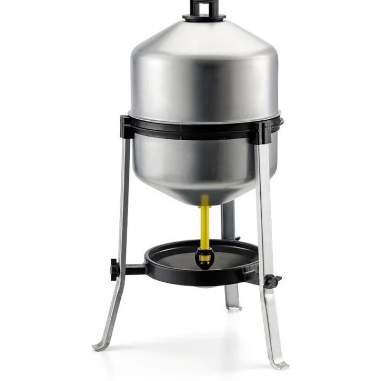 COMPAGNIE DES PET FOODS Abreuvoir en acier galvanisé sur pieds de 25 L Ø 40 cm