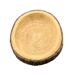 AQUAVIE Abreuvoir pour terrarium effet bois rond 13 - 12,5 x 12 x 1,5 cm