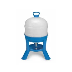 DISTRIGALLI Abreuvoir volaille sur pieds de 30 L blanc et bleu
