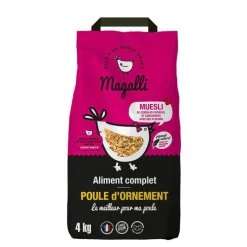MAGALLI Aliment complet beau plumage pour volaille en sac jaune de 4 kg