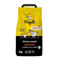 MAGALLI Aliment complet de croissance pour volaille en sac jaune de 8 kg