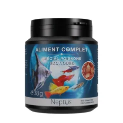 NEPTUS Aliment complet pour poissons exotiques flocons coloris multicolore – 200 ml