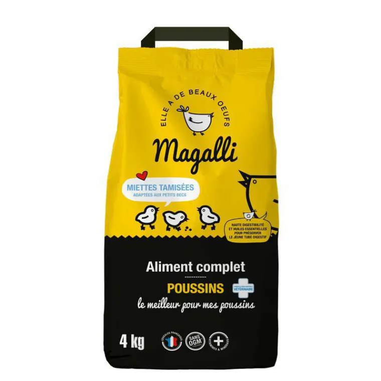 MAGALLI Aliment complet pour poussin en sac jaune de 4 kg