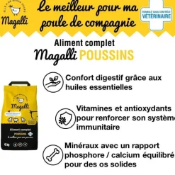 MAGALLI Aliment complet pour poussin en sac jaune de 4 kg