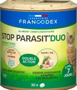 FRANCODEX Aliment complémentaire vermifuge pour chat Vers O Net - x 30 comprimés