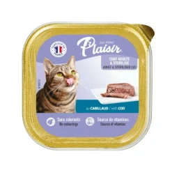 REPAS PLAISIR Aliment humide chat stérilisé Plaisir cabillaud en barquette de 100 g