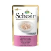SCHESIR Aliment humide pour chat filets de poulet avec jambon sachet en gelée - 85 g