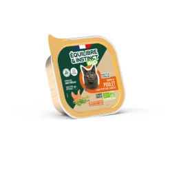 EQUILIBRE & INSTINCT Aliment humide pour chat adulte poulet et petits pois carottes bio Équilibre & Instinct - 85 g