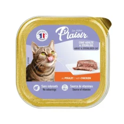 LES REPAS PLAISIR Aliment humide pour chat stérilisé en barquette Repas plaisir poulet - 100 g
