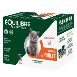 EQUILIBRE & INSTINCT Aliment humide pour chaton poulet spécial croissance Équilibre & Instinct - 12 x 85 g