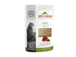 ALMO NATURE Aliment pour chat HFC en sachet jelly filet de thon et algues - 55 g