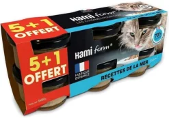 HAMIFORM Aliment pour chat x 6 Recettes de la mer – 6 x 80 g