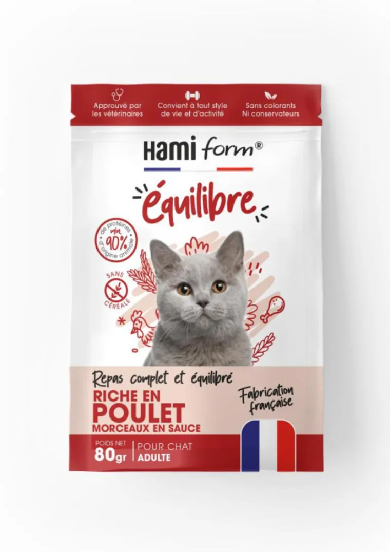 HAMIFORM Alimentation complète pour chat poulet Équilibre - pochon de 80 g