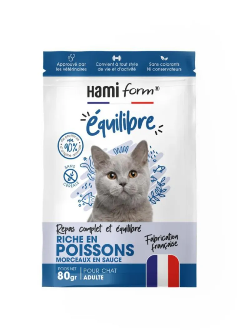 HAMIFORM Alimentation complète pour chat poisson Équilibre - pochon de 80 g