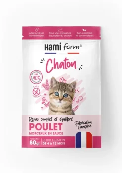 HAMIFORM Alimentation complète pour chaton de 4 à 12 mois poulet - pochon de 80 g