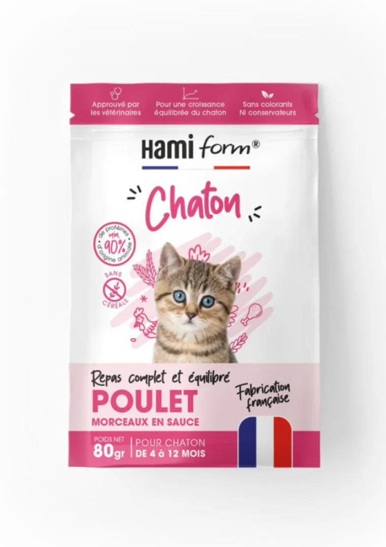 HAMIFORM Alimentation complète pour chaton de 4 à 12 mois poulet - pochon de 80 g