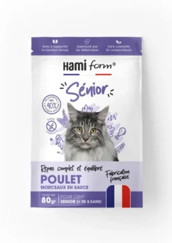 HAMIFORM Alimentation complète pour chat senior de + 8,5 ans poulet - pochon de 80 g