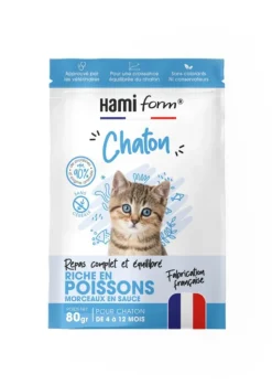 HAMIFORM Alimentation complète pour chaton de 4 à 12 mois poisson - pochon de 80 g