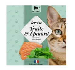 WILLIAM'S Alimentation humide complémentaire pour chat terrine truite et épinards - 80 g