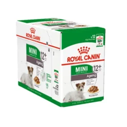 ROYAL CANIN Alimentation humide complète pour chien mature et senior de petite race et à partir de 8 ans en sauce Mini Ageing - 12 x 85 g