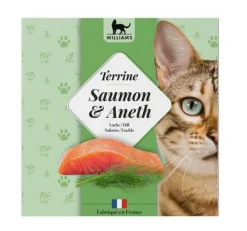 WILLIAM'S Alimentation humide complémentaire pour chat terrine saumon et aneth - 80 g