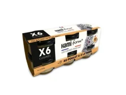 HAMIFORM Alimentation humide pour chat pâtées à base de poulet et de dinde recette n°21 - 6 pots x 80 g