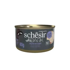SCHESIR Alimentation humide pour chat pâtée poulet avec canard After Dark - boîte de 80 g