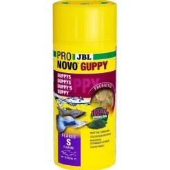 JBL Alimentation pour guppys et poissons ovovivipares Pronovo flocons – 250 ml
