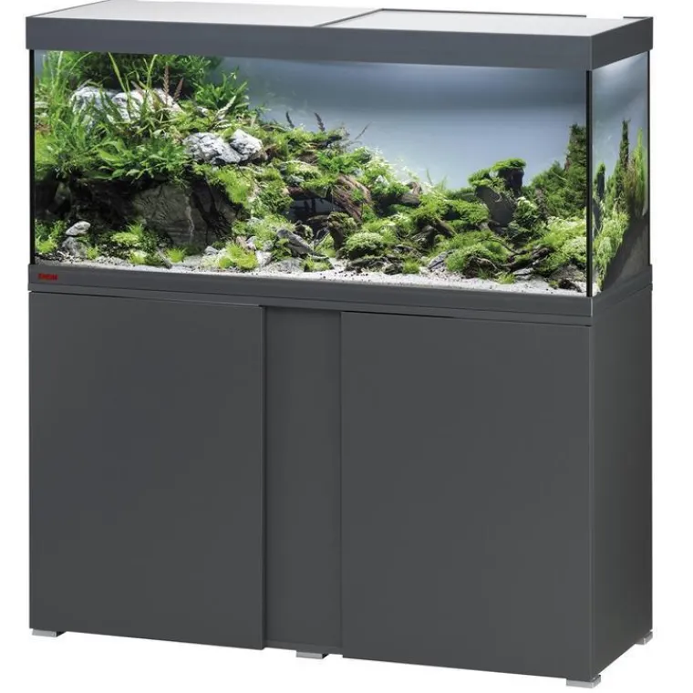 EHEIM Aquarium avec meuble coloris anthracite vivalineLED 240L