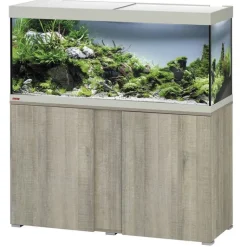 EHEIM Aquarium avec meuble coloris chêne gris vivalineLED 240L