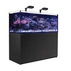 RED SEA Aquarium eau de mer avec un meuble coloris noir Reefer™ Deluxe XXL 625 - 150 x 65 x 148 cm