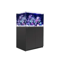 RED SEA Aquarium eau de mer avec un meuble coloris noir Reefer™ XL 300 - 90 x 57,5 x 142 cm