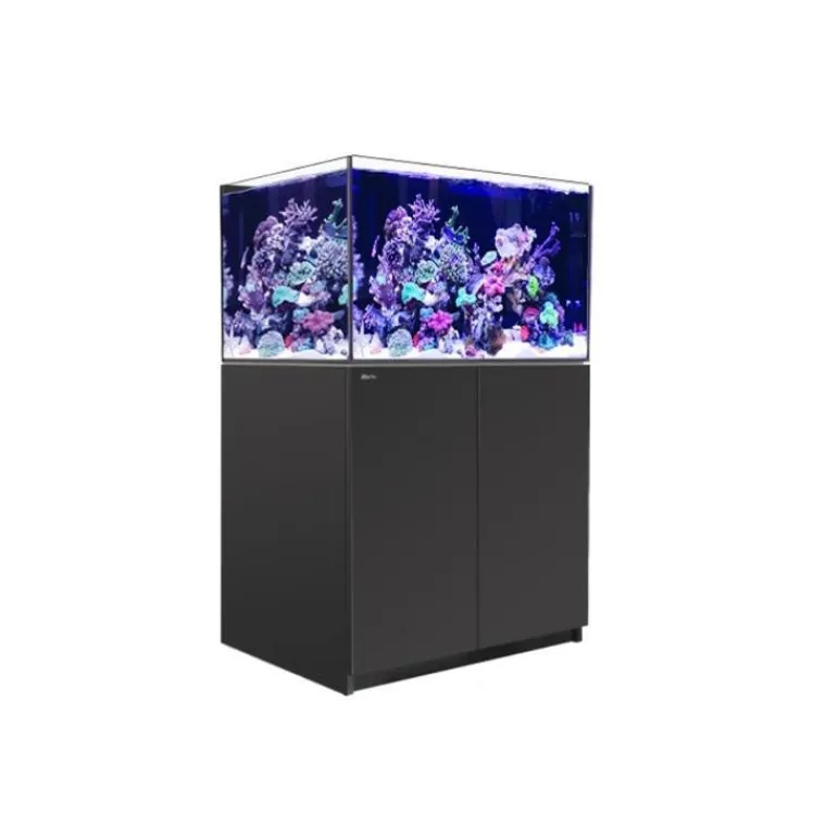 RED SEA Aquarium eau de mer avec un meuble coloris noir Reefer™ XL 300 - 90 x 57,5 x 142 cm