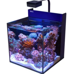 BLUE CORAL Aquarium marin Cube G2 Nano + meuble blanc, RED SEA AQUARIUM - modèle Max