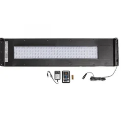 BLUE CORAL Aquarium noir avec couvercle éclairé et télécommande - SUPERFISH Home 80/85 - 80 cm