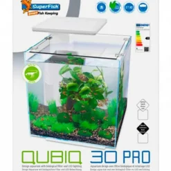 SUPERFISH Aquarium équipé blanc, Qubiq 30 PRO - 30L