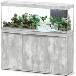 BLUE CORAL Aquarium équipé gris béton AQUATLANTIS AQUARIUM Splendid 150 - 362L