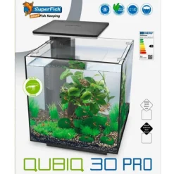 SUPERFISH Aquarium équipé noir, 30L - Qubiq 30 PRO