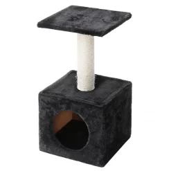 EUROPET Arbre à chat avec panier et griffoir coloris noir Abey classic - 60 cm