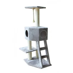 EBI Arbre à chat avec panier et griffoir coloris gris Classic Rover - 120 cm