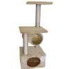 EUROPET Arbre à chat avec panier et griffoir coloris beige Rodo - 110 cm