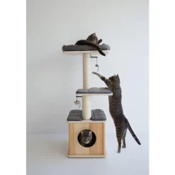 EBI Arbre à chat avec panier et griffoircoloris bois Oslo - 109 cm
