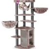 PETREBELS Arbre à chat coloris cappuccino Ramses 158 - 50 x 50 x 158 cm