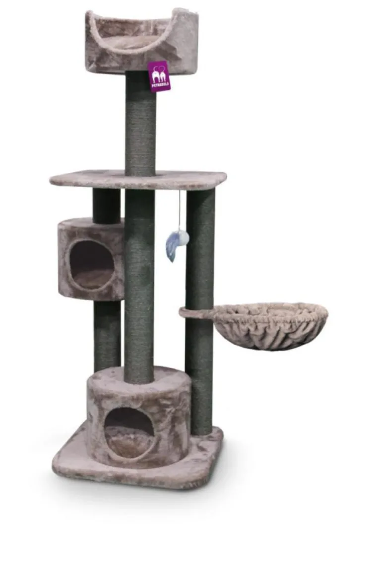 PETREBELS Arbre à chat coloris marron Maxima 175 – 60 x 60 x 175 cm