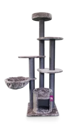 PETREBELS Arbre à chat coloris marron Cottage 191 – 60 x 60 x 191 cm
