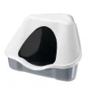 FERPLAST Bac à litière pour lapin nain coloris rouge Nora – 41 x 41 x 33 cm