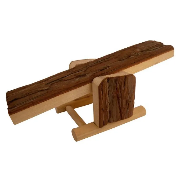TYROL Balançoire en bois pour rongeurs 22 x 8.x 7cm