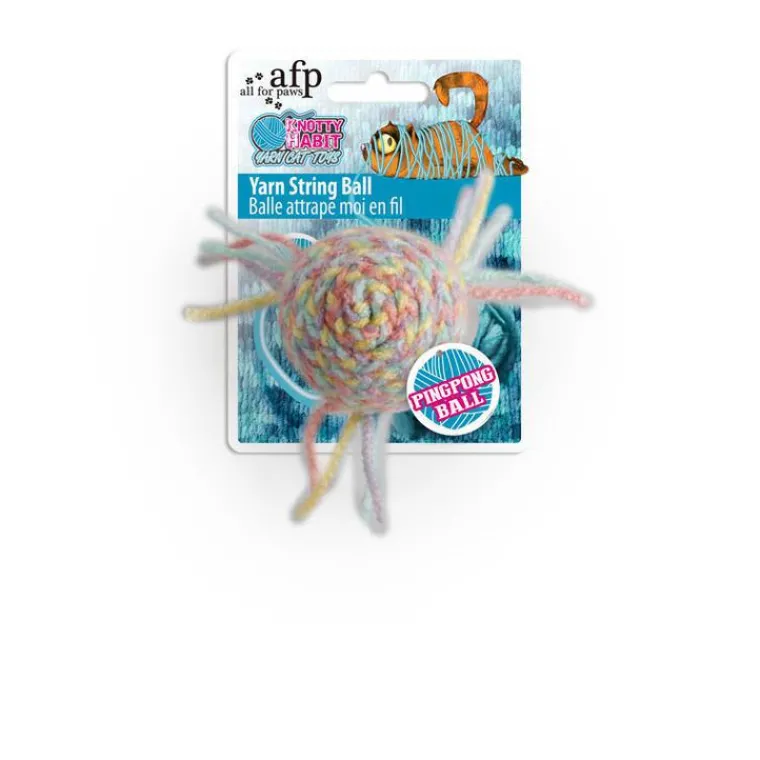 ALL FOR PAWS Balle de corde de laine pour chat