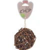 ZOLUX Balle en rotin foncé pour le rongeur coloris marron Ehop - Ø 10cm