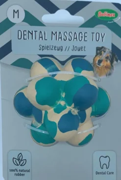 BUBIMEX Balle pour chien en caoutchouc naturel coloris bleu Beta – Taille M